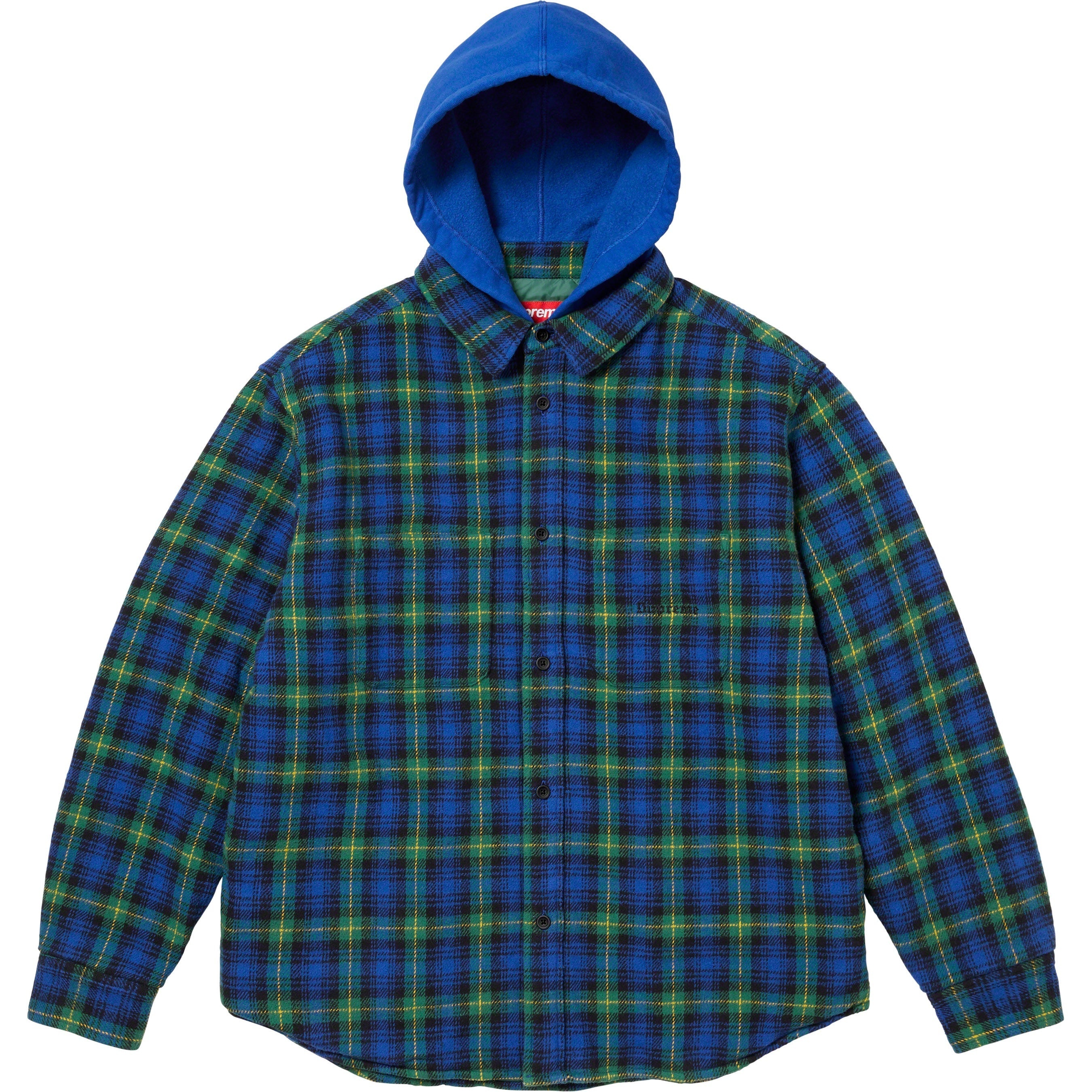 Tartan Flannel Hooded Shirt view 7